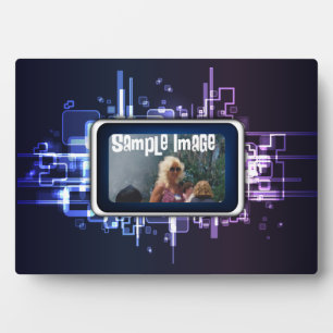 Neon Abstracte kunstplaquette Fotoplaat