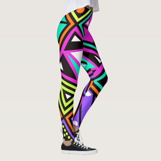 neon abstracte leggings (Rechts)
