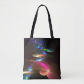 Neon Abstracte Lichtkunst Tote Bag (Voorkant)
