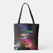 Neon Abstracte Lichtkunst Tote Bag (Achterkant)