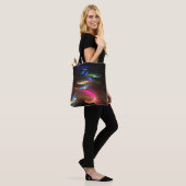 Neon Abstracte Lichtkunst Tote Bag (Op model)
