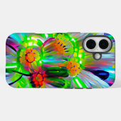 Neon Abstracte madeliefjes met levendige kleuren Case-Mate iPhone Case (Achterkant (horizontaal))