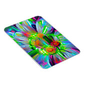 Neon Abstracte madeliefjes met levendige kleuren Magneet (Rechterzijde)