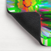 Neon Abstracte madeliefjes met levendige kleuren Muismat (Hoek)