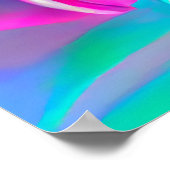 Neon Abstracte madeliefjes met levendige kleuren Poster (Hoek)