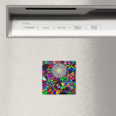 Neon Abstracte magneet (Insitu (Vaatwasser))