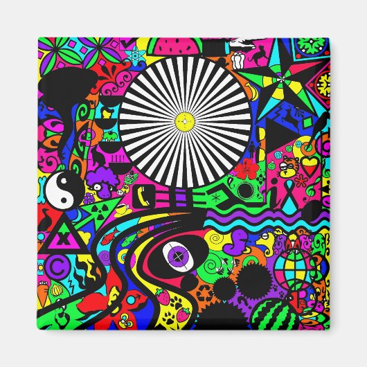 Neon Abstracte magneet (Voorkant)
