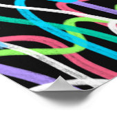 Neon abstracte schilderkunst poster (Hoek)