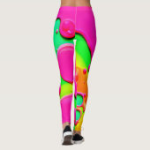 Neon Abstracte vloeibare dromen Leggings (Achterkant)