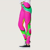 Neon Abstracte vloeibare dromen Leggings (Links)