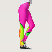 Neon Abstracte vloeibare dromen Leggings (Rechts)