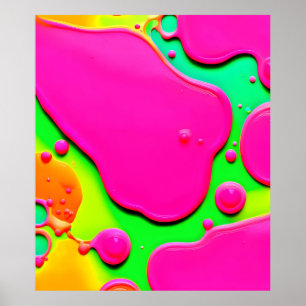 Neon Abstracte Vloeibare Dromen Poster