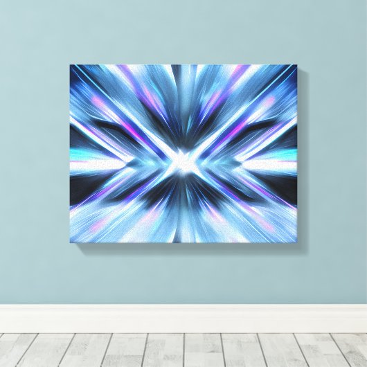 Neon Abstrakt - Der Magnet Canvas Afdruk (Insitu (Houten vloer))