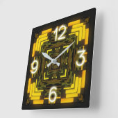 Neon Acrylwandklok Vierkante Klok (Hoek)