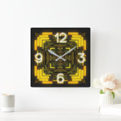 Neon Acrylwandklok Vierkante Klok (Huis)