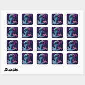 Neon Aelexis Vierkante Sticker (Vel)