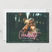 Neon Afstuderen Afstuderen foto Kaart (Voorkant)