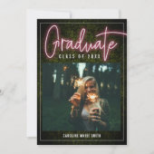 Neon Afstuderen Fotoklasse van Afstuderen Kaart (Voorkant)