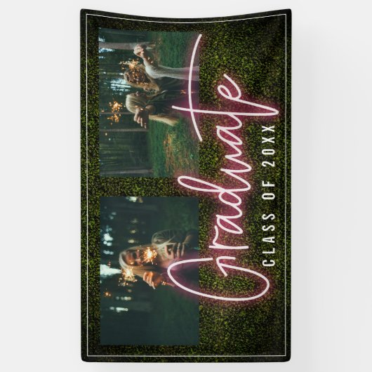 Neon Afstuderen Klasse 2 Fotogradatie Partij Spandoek (Verticaal)