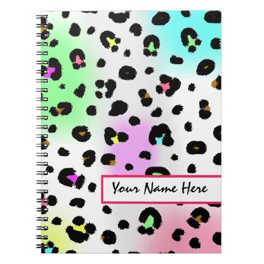 Neon Airpenseelluipaard Print notebook Notitieboek (Voorkant)