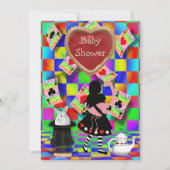 Neon Alice & Flamingo Jam Tart Heart Baby shower Kaart (Voorkant)