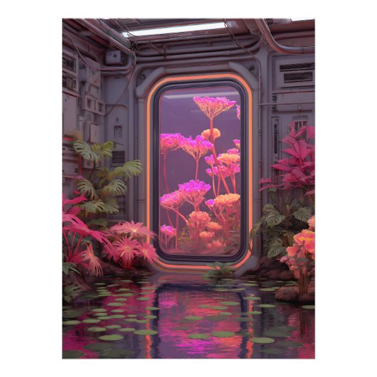 Neon Alien Broeikas Pod Foto Afdruk (Voorkant)