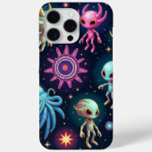 Neon Alien Creatures iPhone/iPad Case (Achterkant)