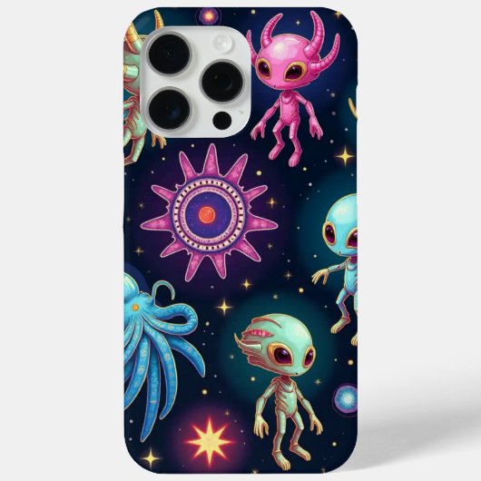 Neon Alien Creatures iPhone/iPad Case (Achterkant)