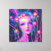 Neon Alien Goddess Canvas Afdruk (Voorkant)