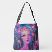 Neon Alien Goddess Crossbody Tas (Achterkant)