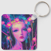 Neon Alien Goddess Sleutelhanger (Achterkant)