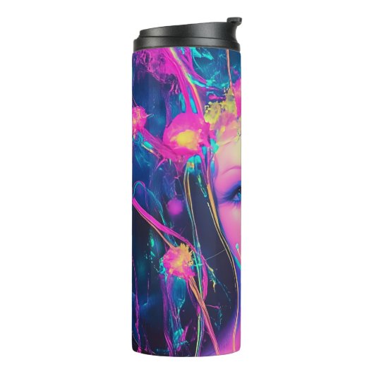 Neon Alien Goddess Thermosbeker (Gedraaid links)