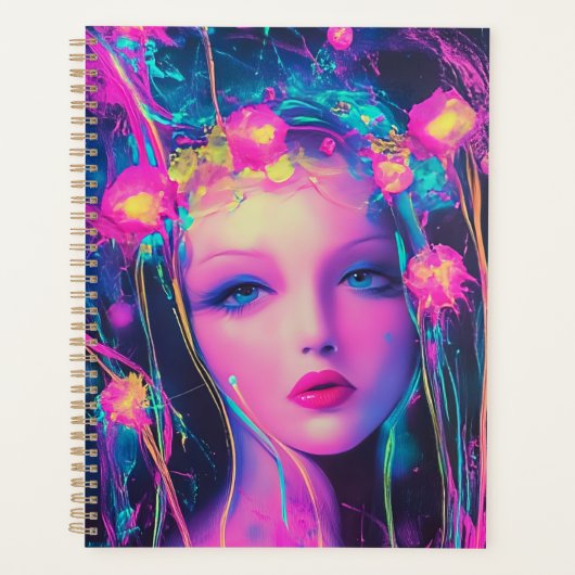 Neon Alien Godin  Planner (Voorkant)