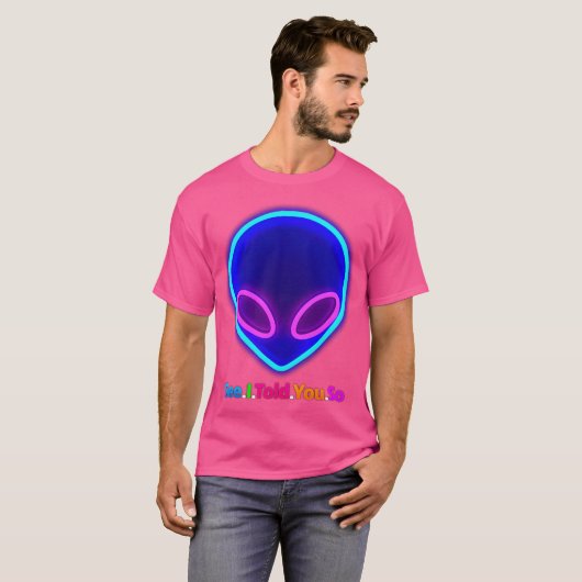 Neon Alien Head T-shirt (Voorkant volledig)