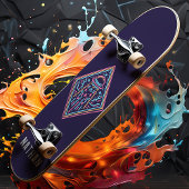 Neon Alien Invasion Persoonlijke naam Persoonlijk Skateboard