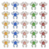 Neon Alien Krabbenwezens Sticker (Voorkant)