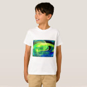 Neon Alien Landschap Abstract T-shirt (Voorkant volledig)