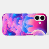 Neon Alien Planet iPhone 16 Hoesje | Sci-Fi Cosmic (Achterkant (horizontaal))