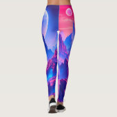 Neon Alien Planet Leggings | Sportkleding (Achterkant)