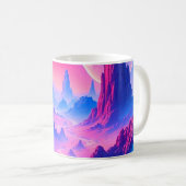 Neon Alien Planet Mok | Sci-Fi Cosmic Coffee Cup (Voorkant rechts)