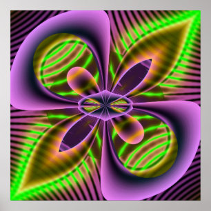 neon alien poster