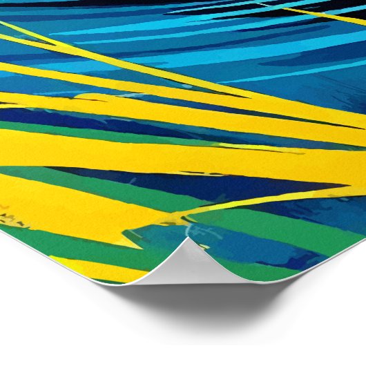 Neon Alligator Swamp Art Poster (Hoek)