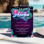 Neon Aloha Birthday Uitnodiging