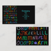 Neon Alphabet Visitekaartje (Voorkant / Achterkant)