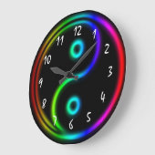 Neon als Rainbow Yin Yang Grote Klok (Hoek)
