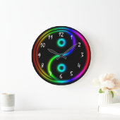 Neon als Rainbow Yin Yang Grote Klok (Huis)
