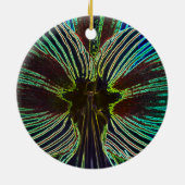 Neon Amaryllis Keramisch Ornament (Achterkant)