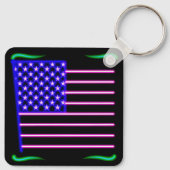 Neon American Flag Sleutelhanger (Achterkant)