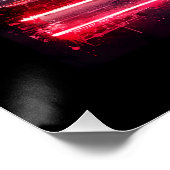 Neon Amerikaanse Vlag Perfect Poster (Hoek)