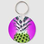Neon anananaskleurige tropische vruchten Hawaiian Sleutelhanger (Voorkant)